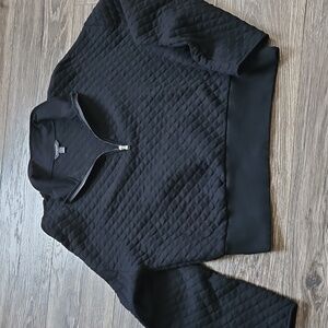 Banana Republic Factory Quilted Black Sweatshirt